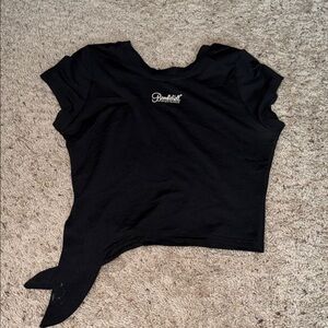 Bombshell Sportswear Black Asymmetrical Top